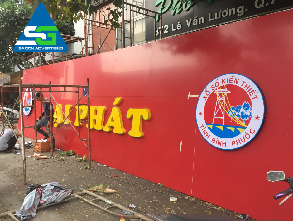 Dự án thi công bảng hiệu Đại lý vé số ĐẠI PHÁT Tại Quận 7 3 bang hieu dai phat 2 e1754448786414