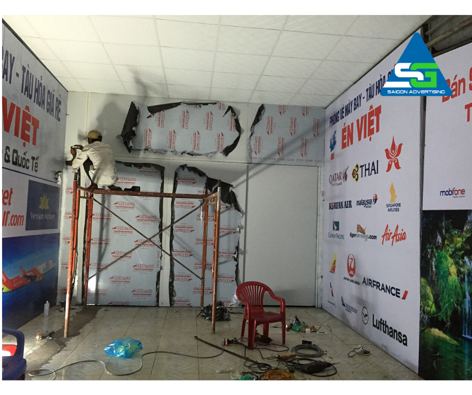 Làm Bảng Hiệu Căng Hiflex Phòng Vé Én Việt , Tiết Kiệm và Sáng Trọng TPHCM 3 bang hieu phong ve viet 1