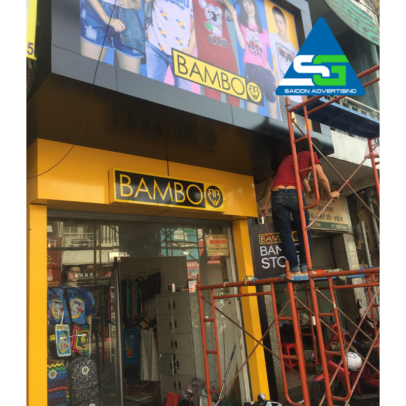 Làm Bảng Hiệu Quảng Cáo Shop BamBoo Giá Rẻ Tại TPHCM 1 shop bambo 3