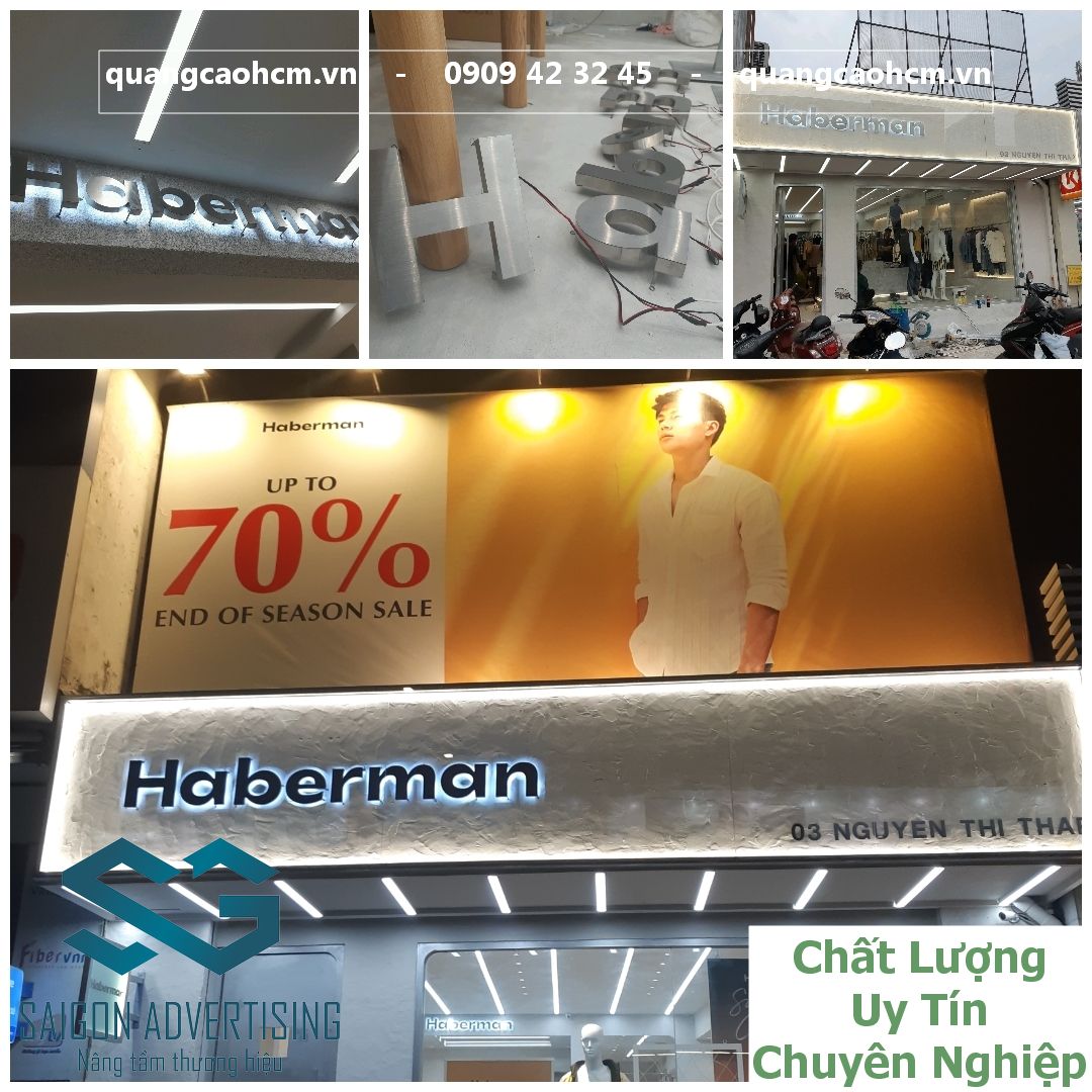 Làm bảng hiệu quận 7 Uy Tín Giá Rẻ【Bảo hành dài hạn】 5 Lam bang hieu inox quan 7