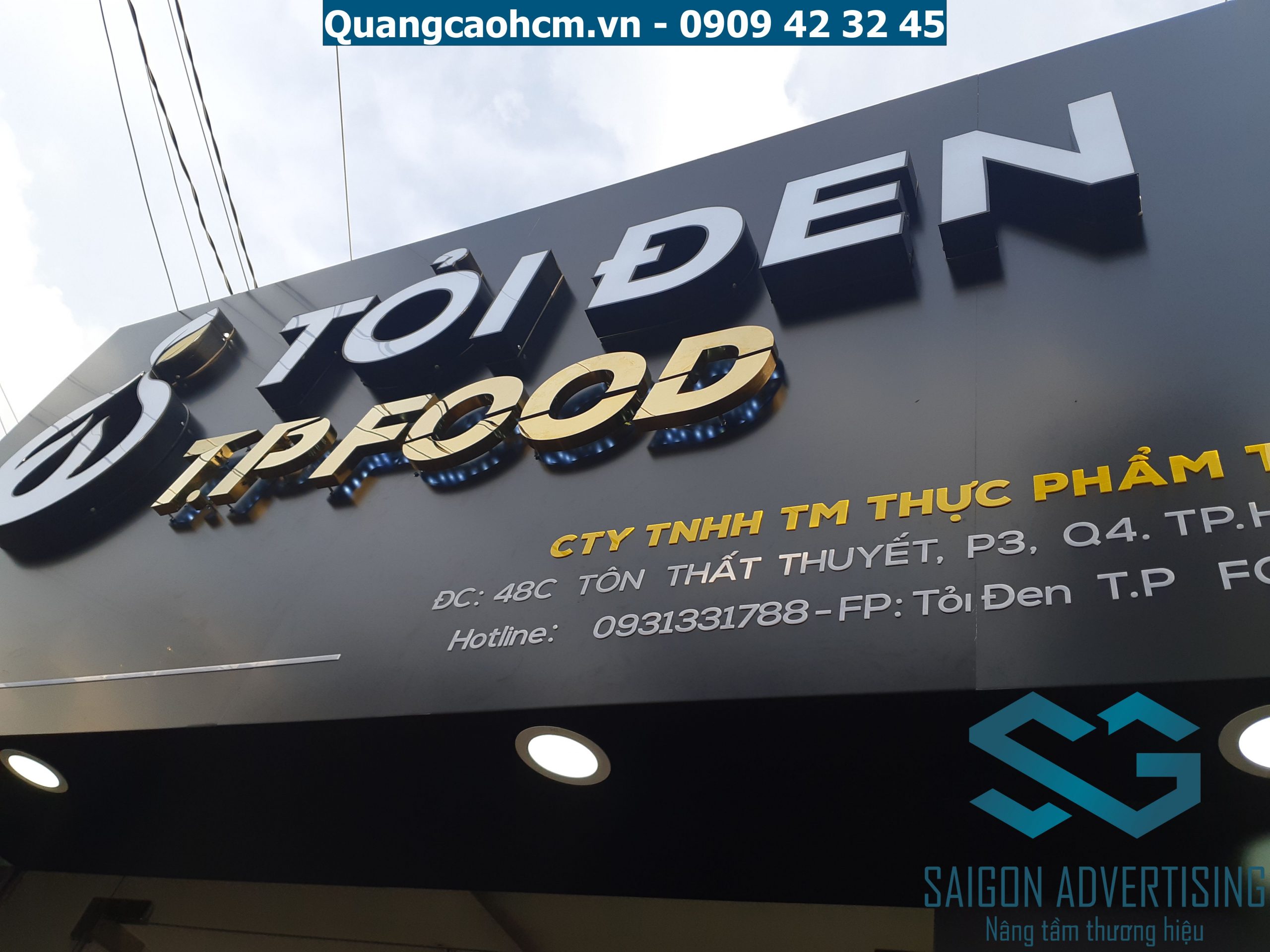Làm bảng hiệu quận 3 giá rẻ, Thiết kế lắp đặt miễn phí 11 Bảng hiệu quảng cáo TP Food