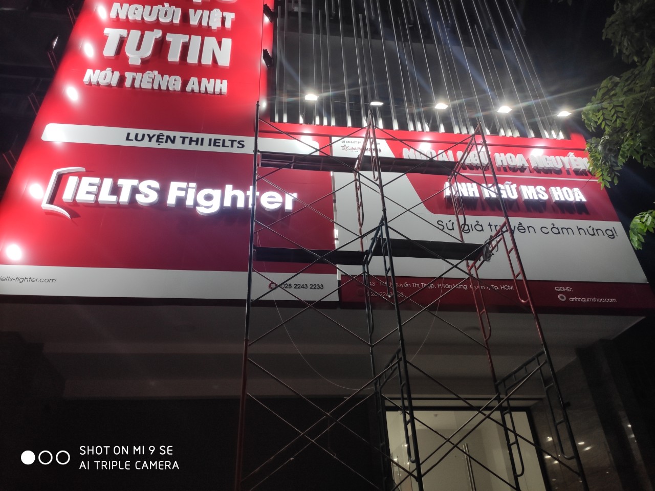Đơn vị làm bảng hiệu Mica chữ nổi, báo giá chính xác và cấp tốc 6 Bảng hiệu chữ nổi mica Ielts Fighter