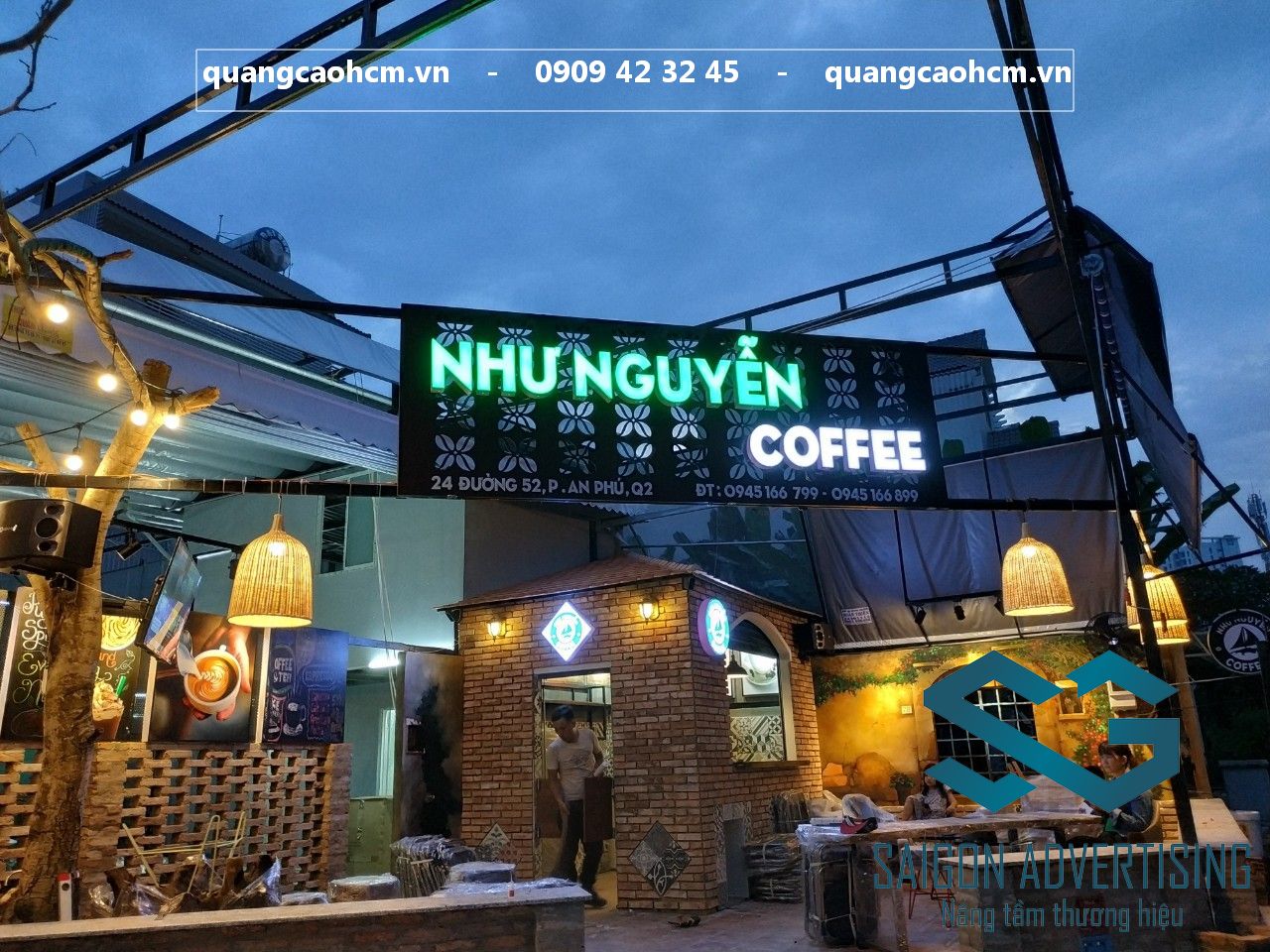 99+Mẫu bảng hiệu quán cafe đẹp, Biển quán cà phê ấn tượng nhất 2025 2 bang hieu quan ca phe