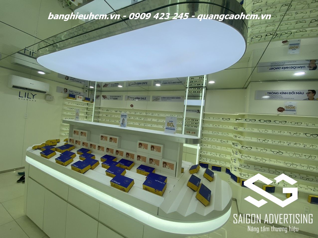 Dự án bảng hiệu Mắt Kính Lily Sư Vạn Hạnh 3 du an bang hieu mat kinh lily 1